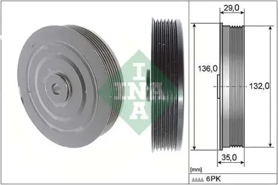 Riemenscheibe, Kurbelwelle Schaeffler INA 544 0009 10 Bild Riemenscheibe, Kurbelwelle Schaeffler INA 544 0009 10