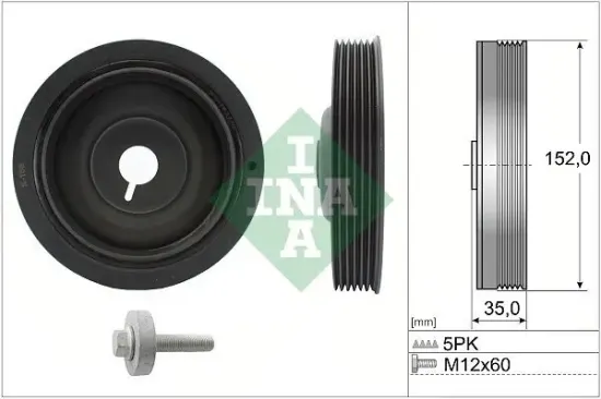 Riemenscheibensatz, Kurbelwelle Schaeffler INA 544 0054 20 Bild Riemenscheibensatz, Kurbelwelle Schaeffler INA 544 0054 20