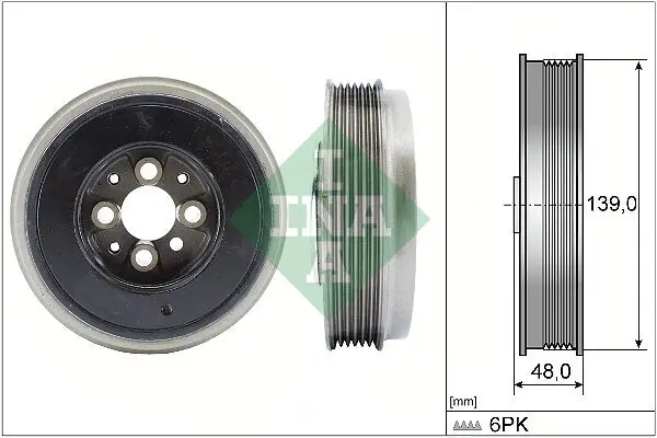 Riemenscheibe, Kurbelwelle Schaeffler INA 544 0065 10