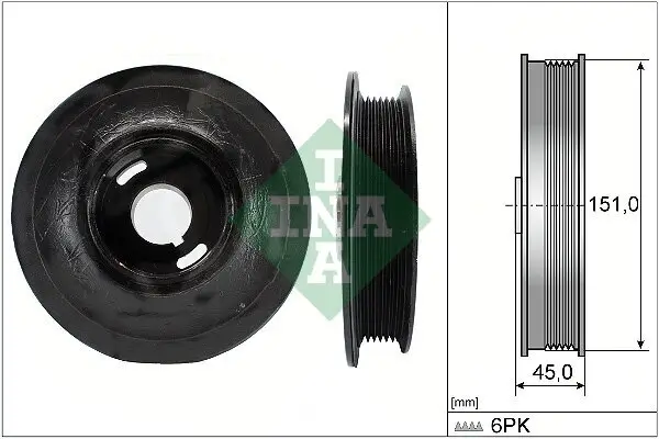 Riemenscheibe, Kurbelwelle Schaeffler INA 544 0072 10