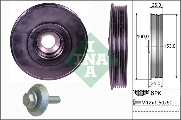 Riemenscheibensatz, Kurbelwelle Schaeffler INA 544 0079 20