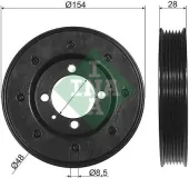 Riemenscheibe, Kurbelwelle Schaeffler INA 544 0081 10