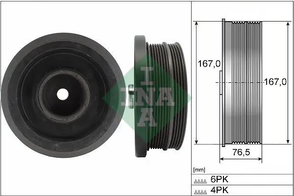 Riemenscheibe, Kurbelwelle Schaeffler INA 544 0082 10