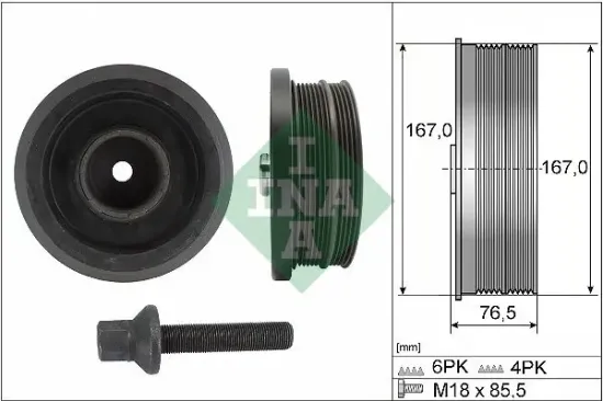 Riemenscheibensatz, Kurbelwelle Schaeffler INA 544 0082 20 Bild Riemenscheibensatz, Kurbelwelle Schaeffler INA 544 0082 20