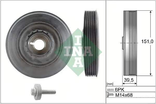 Riemenscheibensatz, Kurbelwelle Schaeffler INA 544 0090 20