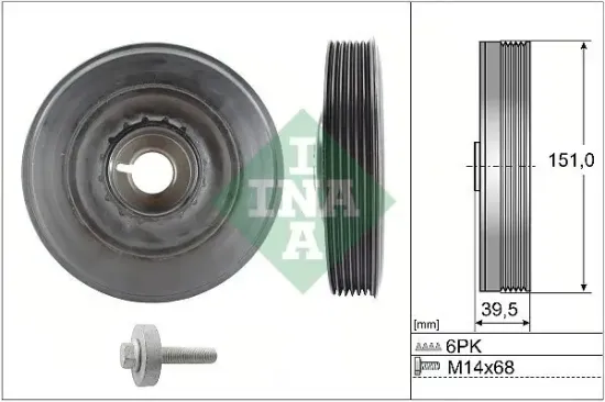 Riemenscheibensatz, Kurbelwelle Schaeffler INA 544 0090 20 Bild Riemenscheibensatz, Kurbelwelle Schaeffler INA 544 0090 20