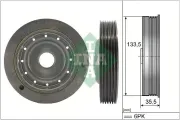 Riemenscheibe, Kurbelwelle Schaeffler INA 544 0091 10