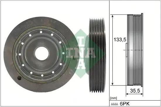 Riemenscheibe, Kurbelwelle Schaeffler INA 544 0091 10 Bild Riemenscheibe, Kurbelwelle Schaeffler INA 544 0091 10