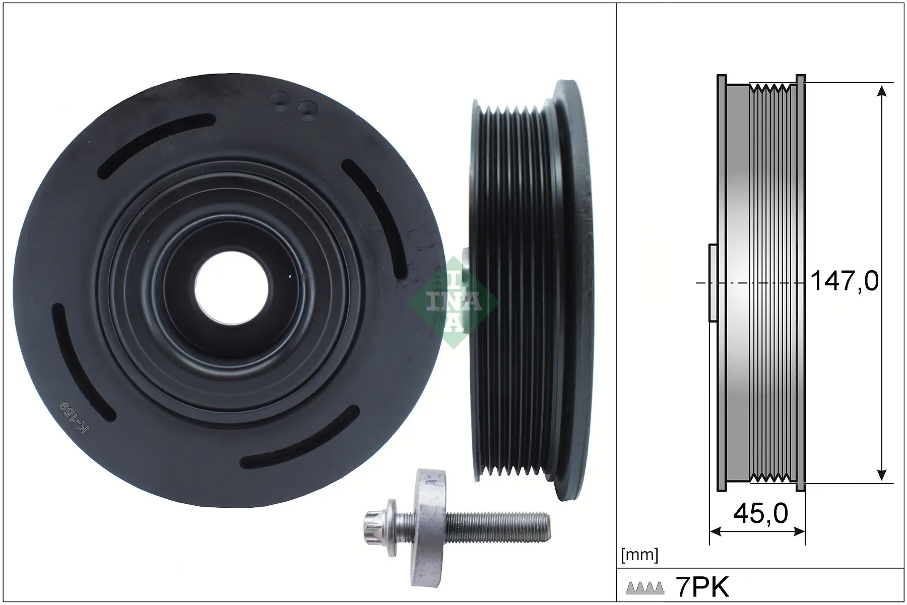 Riemenscheibe, Kurbelwelle Schaeffler INA 544 0098 20