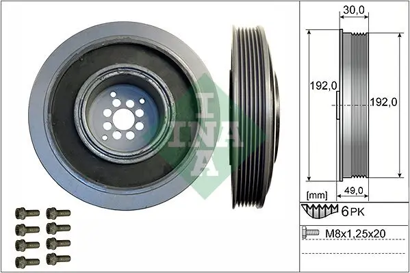 Riemenscheibensatz, Kurbelwelle Schaeffler INA 544 0102 20 Bild Riemenscheibensatz, Kurbelwelle Schaeffler INA 544 0102 20