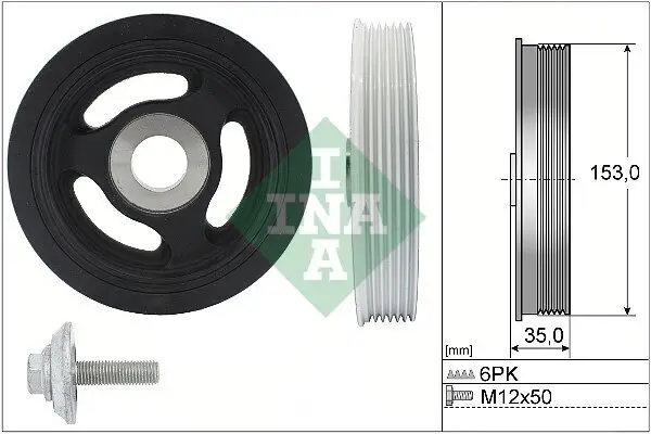 Riemenscheibensatz, Kurbelwelle Schaeffler INA 544 0104 20 Bild Riemenscheibensatz, Kurbelwelle Schaeffler INA 544 0104 20