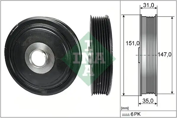Riemenscheibe, Kurbelwelle Schaeffler INA 544 0110 10