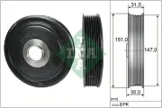 Riemenscheibe, Kurbelwelle Schaeffler INA 544 0110 10