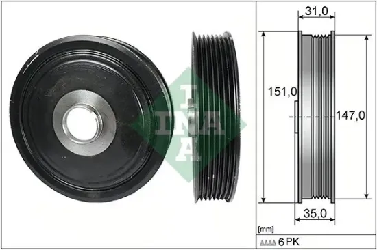 Riemenscheibe, Kurbelwelle Schaeffler INA 544 0110 10 Bild Riemenscheibe, Kurbelwelle Schaeffler INA 544 0110 10