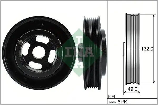 Riemenscheibe, Kurbelwelle Schaeffler INA 544 0126 10