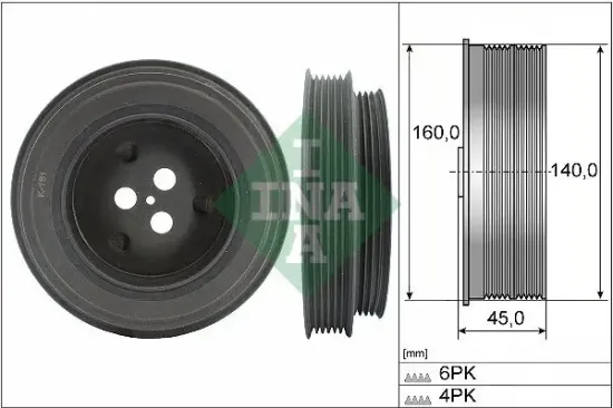 Riemenscheibe, Kurbelwelle Schaeffler INA 544 0131 10 Bild Riemenscheibe, Kurbelwelle Schaeffler INA 544 0131 10