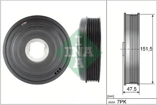 Riemenscheibe, Kurbelwelle Schaeffler INA 544 0136 10 Bild Riemenscheibe, Kurbelwelle Schaeffler INA 544 0136 10