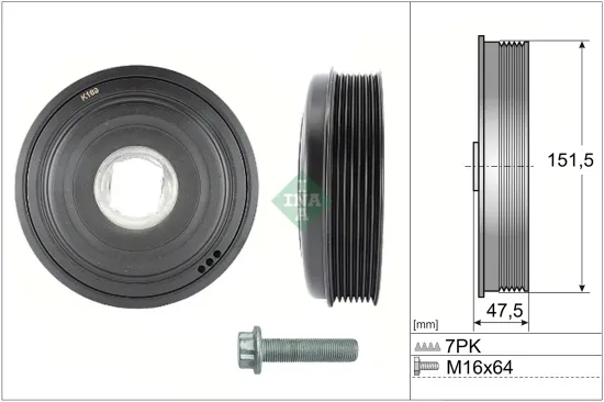 Riemenscheibe, Kurbelwelle Schaeffler INA 544 0136 20 Bild Riemenscheibe, Kurbelwelle Schaeffler INA 544 0136 20