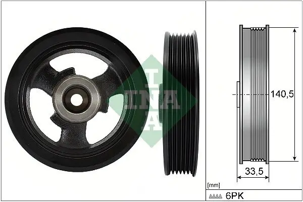 Riemenscheibe, Kurbelwelle Schaeffler INA 544 0149 10