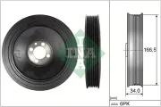 Riemenscheibe, Kurbelwelle Schaeffler INA 544 0150 10