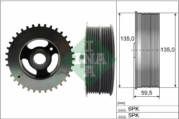 Riemenscheibe, Kurbelwelle Schaeffler INA 544 0152 10