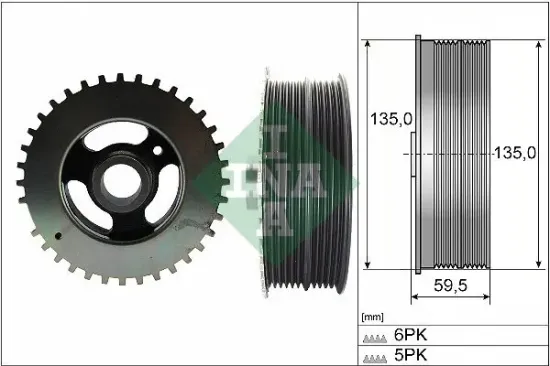 Riemenscheibe, Kurbelwelle Schaeffler INA 544 0152 10 Bild Riemenscheibe, Kurbelwelle Schaeffler INA 544 0152 10