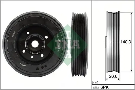 Riemenscheibe, Kurbelwelle Schaeffler INA 544 0158 10 Bild Riemenscheibe, Kurbelwelle Schaeffler INA 544 0158 10