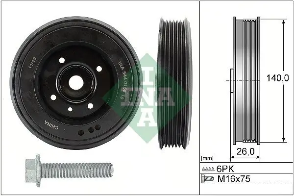 Riemenscheibensatz, Kurbelwelle Schaeffler INA 544 0158 20