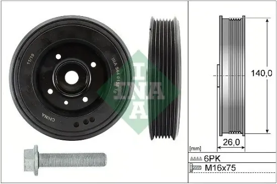 Riemenscheibensatz, Kurbelwelle Schaeffler INA 544 0158 20 Bild Riemenscheibensatz, Kurbelwelle Schaeffler INA 544 0158 20