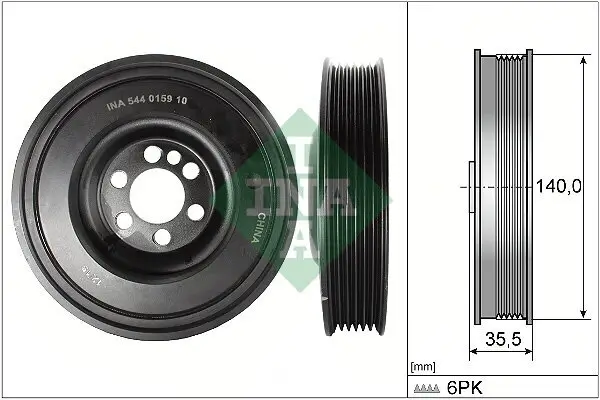 Riemenscheibe, Kurbelwelle Schaeffler INA 544 0159 10