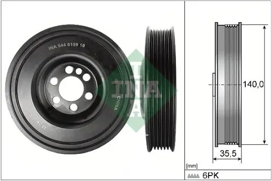 Riemenscheibe, Kurbelwelle Schaeffler INA 544 0159 10 Bild Riemenscheibe, Kurbelwelle Schaeffler INA 544 0159 10