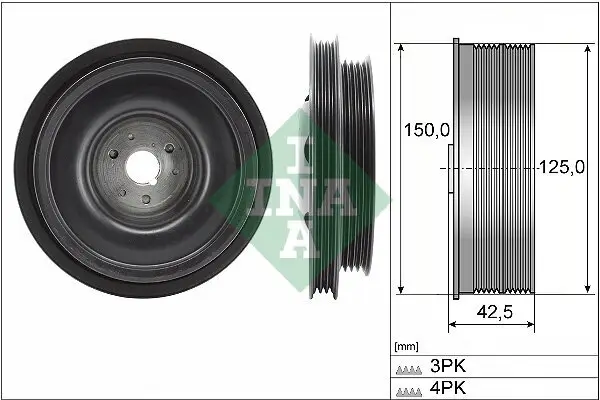 Riemenscheibe, Kurbelwelle Schaeffler INA 544 0161 10