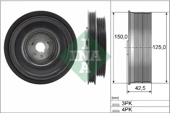 Riemenscheibe, Kurbelwelle Schaeffler INA 544 0161 10 Bild Riemenscheibe, Kurbelwelle Schaeffler INA 544 0161 10