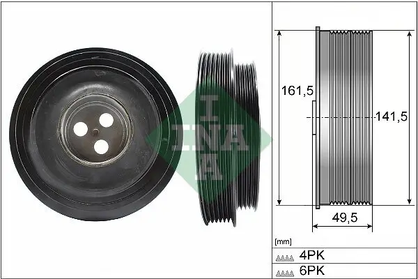 Riemenscheibe, Kurbelwelle Schaeffler INA 544 0166 10