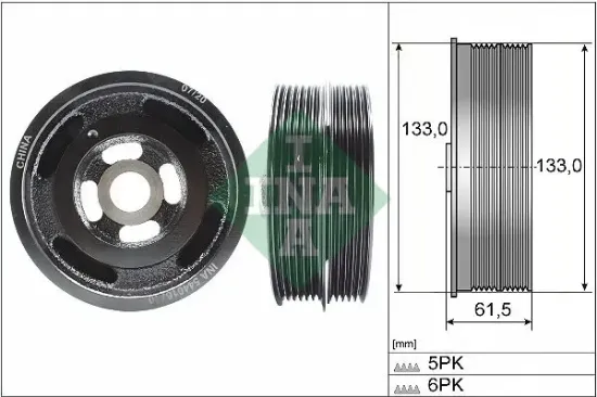 Riemenscheibe, Kurbelwelle Schaeffler INA 544 0167 10 Bild Riemenscheibe, Kurbelwelle Schaeffler INA 544 0167 10