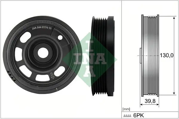 Riemenscheibe, Kurbelwelle Schaeffler INA 544 0174 10