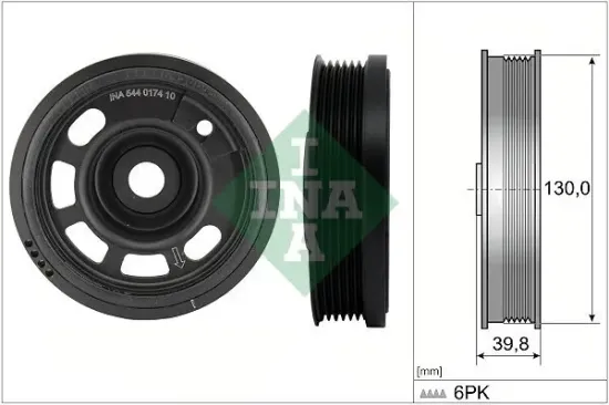 Riemenscheibe, Kurbelwelle Schaeffler INA 544 0174 10 Bild Riemenscheibe, Kurbelwelle Schaeffler INA 544 0174 10