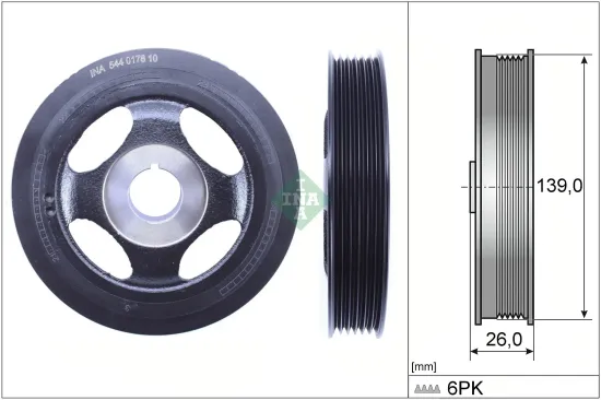 Riemenscheibe, Kurbelwelle Schaeffler INA 544 0178 10 Bild Riemenscheibe, Kurbelwelle Schaeffler INA 544 0178 10