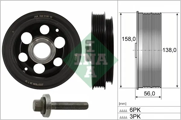 Riemenscheibensatz, Kurbelwelle Schaeffler INA 544 0180 20