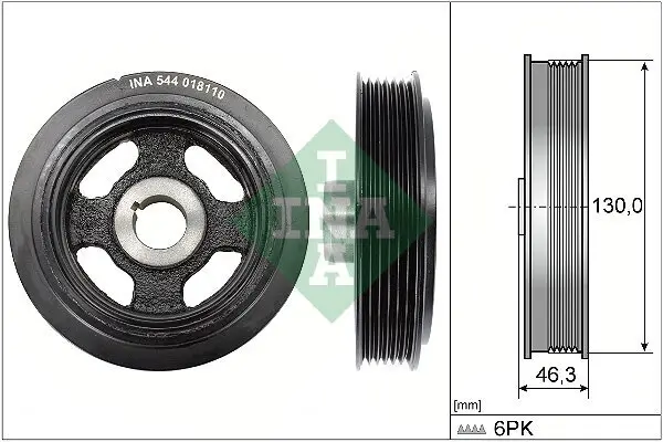 Riemenscheibe, Kurbelwelle Schaeffler INA 544 0181 10