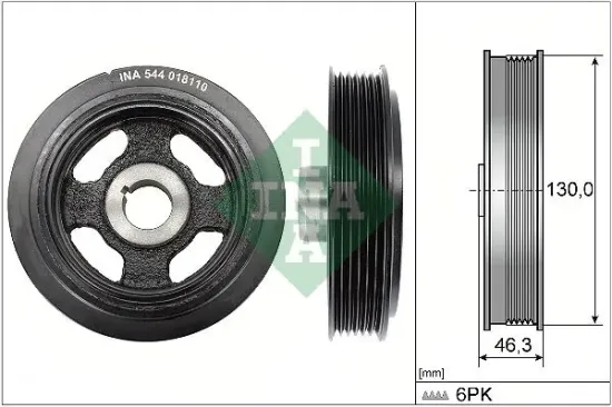 Riemenscheibe, Kurbelwelle Schaeffler INA 544 0181 10 Bild Riemenscheibe, Kurbelwelle Schaeffler INA 544 0181 10