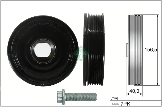 Riemenscheibe, Kurbelwelle Schaeffler INA 544 0187 20 Bild Riemenscheibe, Kurbelwelle Schaeffler INA 544 0187 20