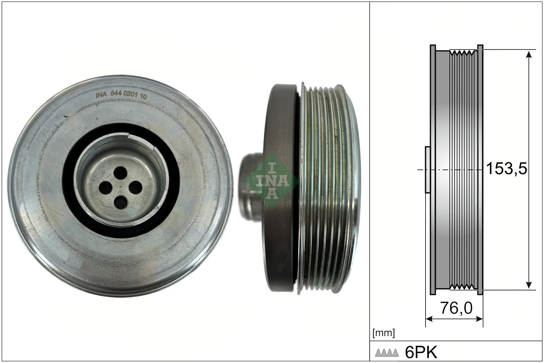 Riemenscheibe, Kurbelwelle Schaeffler INA 544 0201 10
