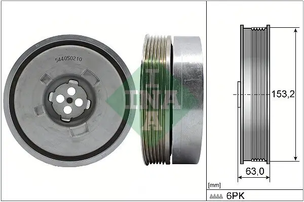 Riemenscheibe, Kurbelwelle Schaeffler INA 544 0502 10