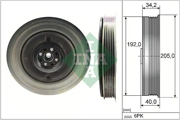 Riemenscheibe, Kurbelwelle Schaeffler INA 544 0504 10