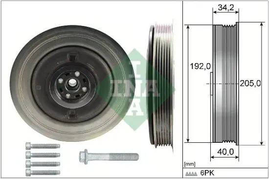 Riemenscheibensatz, Kurbelwelle Schaeffler INA 544 0504 20 Bild Riemenscheibensatz, Kurbelwelle Schaeffler INA 544 0504 20