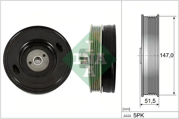 Riemenscheibe, Kurbelwelle Schaeffler INA 544 0509 10