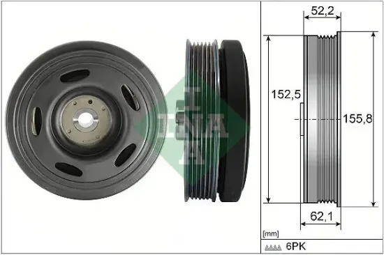 Riemenscheibe, Kurbelwelle Schaeffler INA 544 0515 10 Bild Riemenscheibe, Kurbelwelle Schaeffler INA 544 0515 10