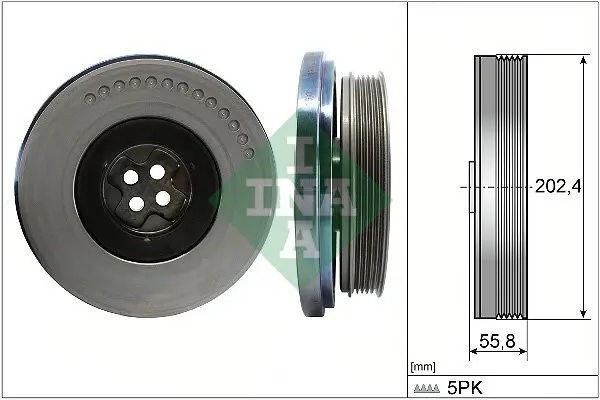 Riemenscheibe, Kurbelwelle Schaeffler INA 544 0603 10