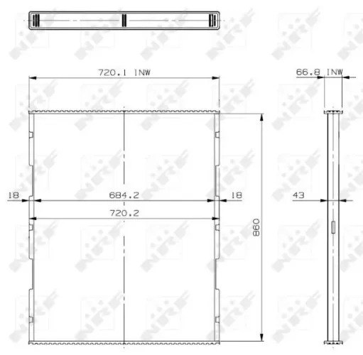 Ladeluftkühler rechts NRF 30754 Bild Ladeluftkühler rechts NRF 30754